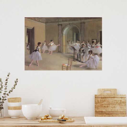 Dance Foyer an der Oper von Edgar Degas Poster (Küche)