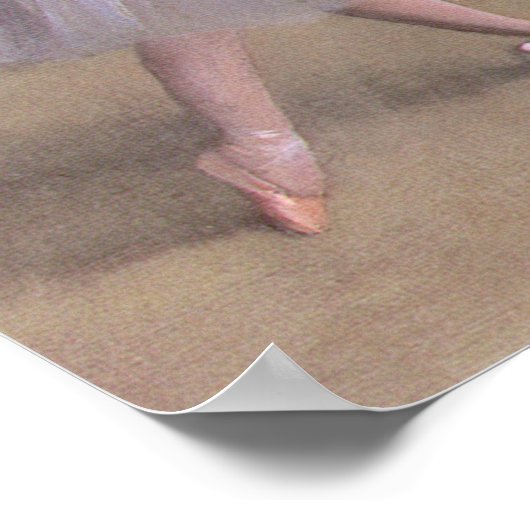 Dance Foyer an der Oper von Edgar Degas Poster (Ecke)