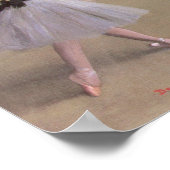 Dance Foyer an der Oper von Edgar Degas Poster (Ecke)