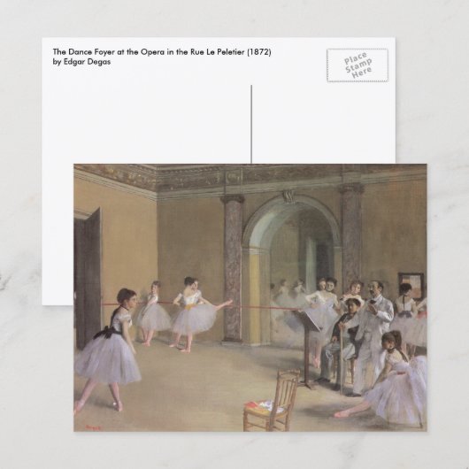 Dance Foyer an der Oper von Edgar Degas Postkarte (Vorne/Hinten)