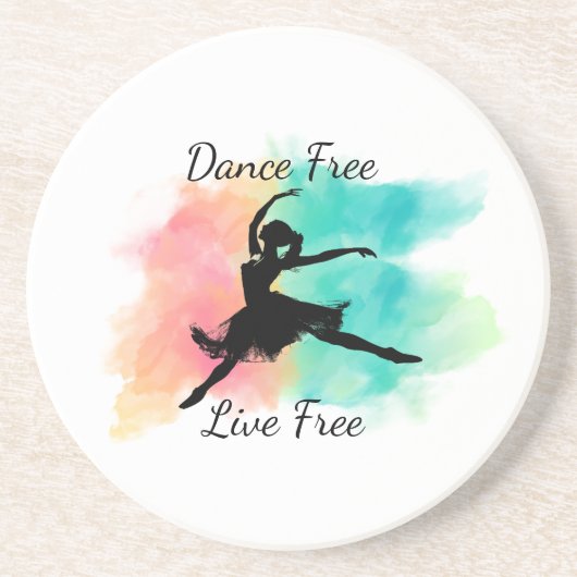 Dance Free Live Free Dance Keychain Getränkeuntersetzer (Vorne)