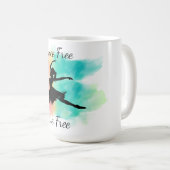 Dance Free Live Free Dance Keychain Kaffeetasse (VorderseiteRechts)
