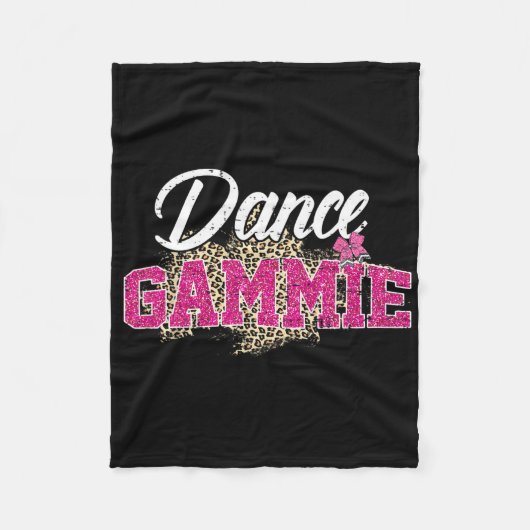 Dance Gammie Leopard Funny Dancing Gammie Mutter Fleecedecke (Vorderseite)