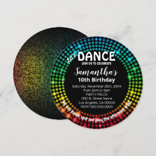 Dance Geburtstagsparty Disco Einladung
