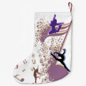 Dance Genres Silhouetten und Musik Kleiner Weihnachtsstrumpf (Rückseite)