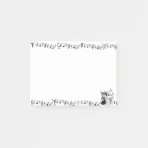 Dance Genres Silhouetten und Musik Post-It-Notes