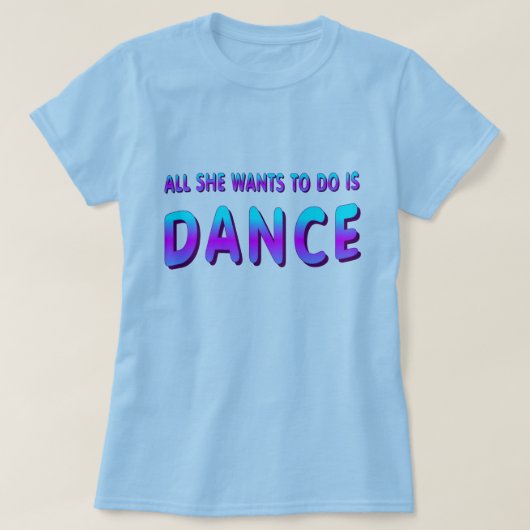 DANCE GIFT SIE WILL ALLES ZU TANZEN, WOMENS TOP (Design vorne)