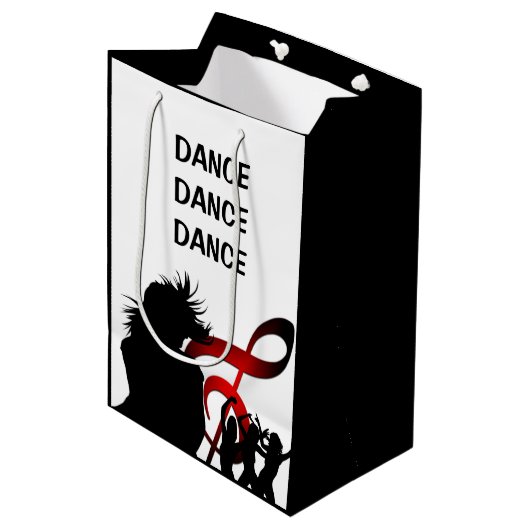 Dance Girl Modern Custom Mittlere Geschenktüte (Vorderseite Schrägansicht)