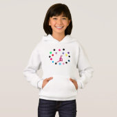 "DANCE Girl's Hoodie Sweatshirt mit farbigen Punkt (Vorne ganz)