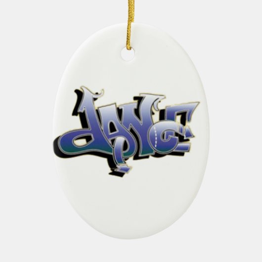 Dance Graffiti Keramik Ornament (Vorne)