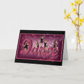 Dance - greeting card karte (Gelbe Blume)