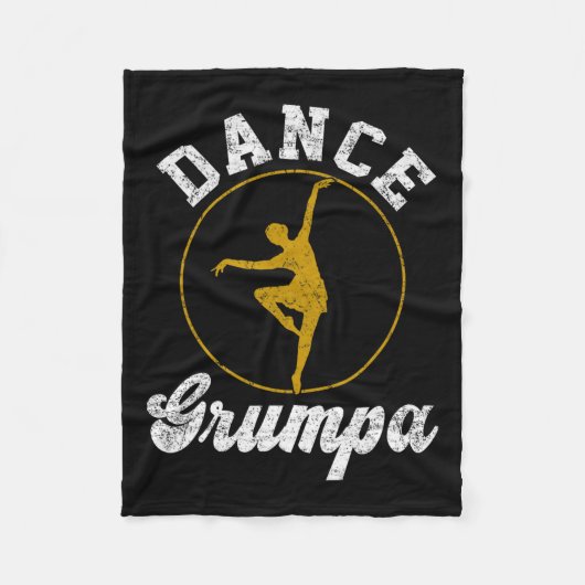 Dance Grumpa Dance Lover Vathers Day Fleecedecke (Vorderseite)