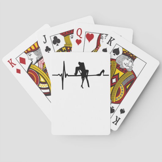 Dance Heart Beat mit Stiletto She Spielkarten (Rückseite)