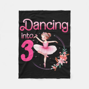 Dance In 3 Ballerina 3. Geburtstag Party Ballett Fleecedecke