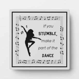 Dance inspirational Zitat musik Noten schwarz Fotoplatte