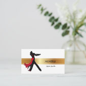 Dance Instructor Dance Studio Business Cards Visitenkarte (Stehend Vorderseite)