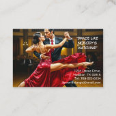 Dance Instructor  Visitenkarte (Rückseite)