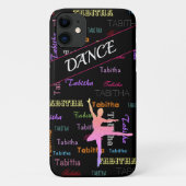Dance iPhone Case mit Personalisiertem Namen übera (Rückseite)
