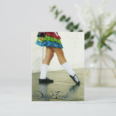 Dance Irish Blue Postcard Postkarte (Stehend Vorderseite)