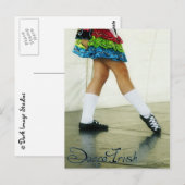 Dance Irish Blue Postcard Postkarte (Vorne/Hinten)