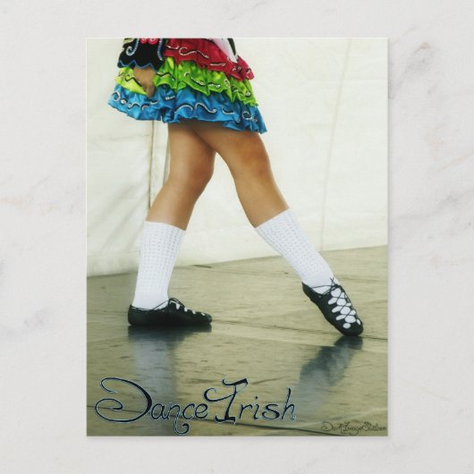 Dance Irish Blue Postcard Postkarte (Vorderseite)