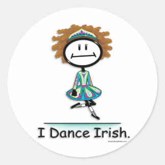 Dance Irish Runder Aufkleber