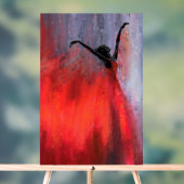 Dance Lady in Red Acrylic Sign Acrylschild (Neutral)