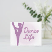 Dance Life Ballerina - Lila - Postkarte (Stehend Vorderseite)