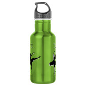 Dance Life Ballerinas Apple Green Water Flasche Edelstahlflasche (Rückseite)