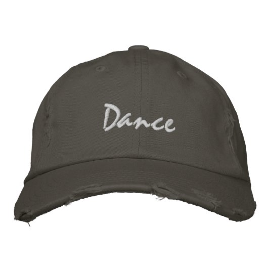 Dance Light Text  Bestickte Baseballkappe (Vorderseite)