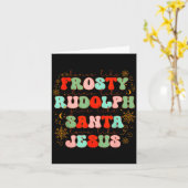 Dance Like Frosty Shine Like Rudolph Gift Like San Karte (Gelbe Blume)