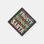 Dance like Frosty Shine like Rudolph Liebe Serviette (Ecke)