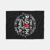 Dance Like Frosty Shine Like Rudolph Love Like Jes Fleecedecke (Vorderseite (Horizontal))