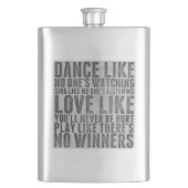 Dance Like No One's Watching Grunge Quote Flachmann (Vorderseite)