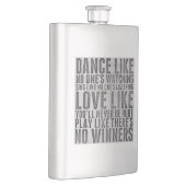 Dance Like No One's Watching Grunge Quote Flachmann (Rechts)