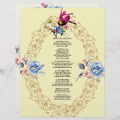 Dance Little Girl Dance Gedicht auf Leinenpapier (Vorne/Hinten)