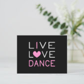 Dance Live Liebe Dance Queen Dancer Ballet Gift Postkarte (Stehend Vorderseite)