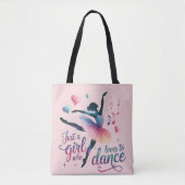 Dance Lover Pink Shoulder Tote Tasche (Vorderseite)