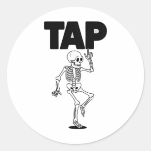 Dance Lover Skeleton Dancing Teacher Dancer gestoc Runder Aufkleber