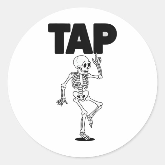 Dance Lover Skeleton Dancing Teacher Dancer gestoc Runder Aufkleber (Vorderseite)