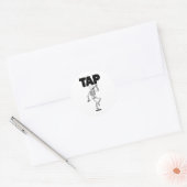 Dance Lover Skeleton Dancing Teacher Dancer gestoc Runder Aufkleber (Umschlag)