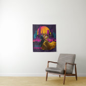 Dance Madness Couple in den Straßen von Neon City Wandteppich (Beispiel)