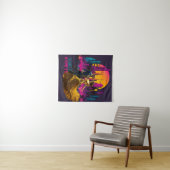 Dance Madness Couple in den Straßen von Neon City Wandteppich (Beispiel (Horizontal))