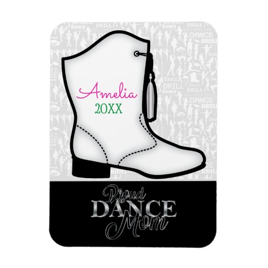 Dance-Mama des Drill-Dance-Teams Magnet (Vertikal)