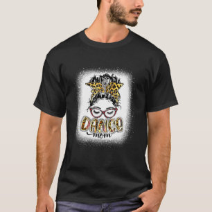 Dance Mama Leopard Messy Bun gebleicht Frauen Mutt T-Shirt