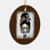 Dance Mama Life Messy Bun Ballerina Mama Gift Danc Keramik Ornament (Rechts)