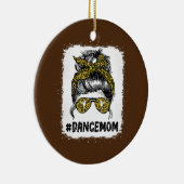 Dance Mama Life Messy Bun Leopard Ballett Mama Keramik Ornament (Rechts)