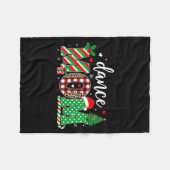 Dance Mom Christmas Buffalo Plaid Leopard Santa Ha Fleecedecke (Vorderseite (Horizontal))