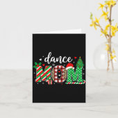 Dance Mom Christmas Buffalo Plaid Leopard Santa Ha Karte (Gelbe Blume)
