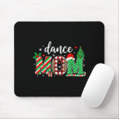 Dance Mom Christmas Buffalo Plaid Leopard Santa Ha Mousepad (Mit Mouse)